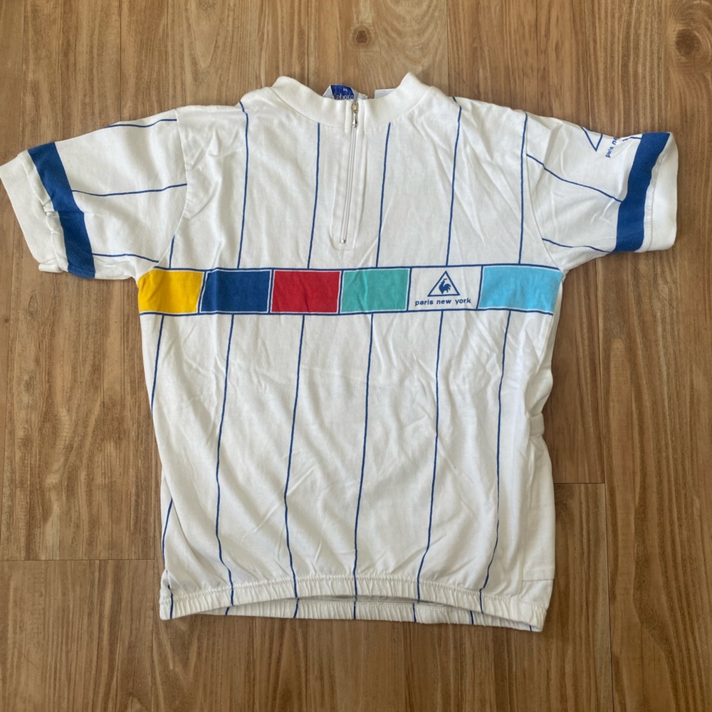 LE COQ SPORTIF Vintage French Paris New York Biking Shirt S - Picture 2 of 7